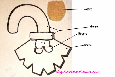 molde-bastoncitos Bastoncitos de Dulces con Carita de Santa: Molde