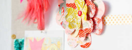 Flor de papel terminada