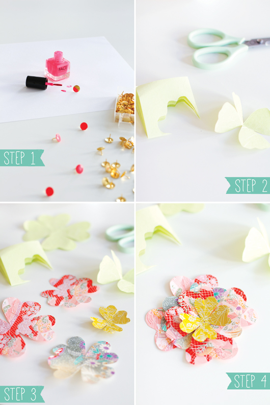 Instrucciones flor de papel